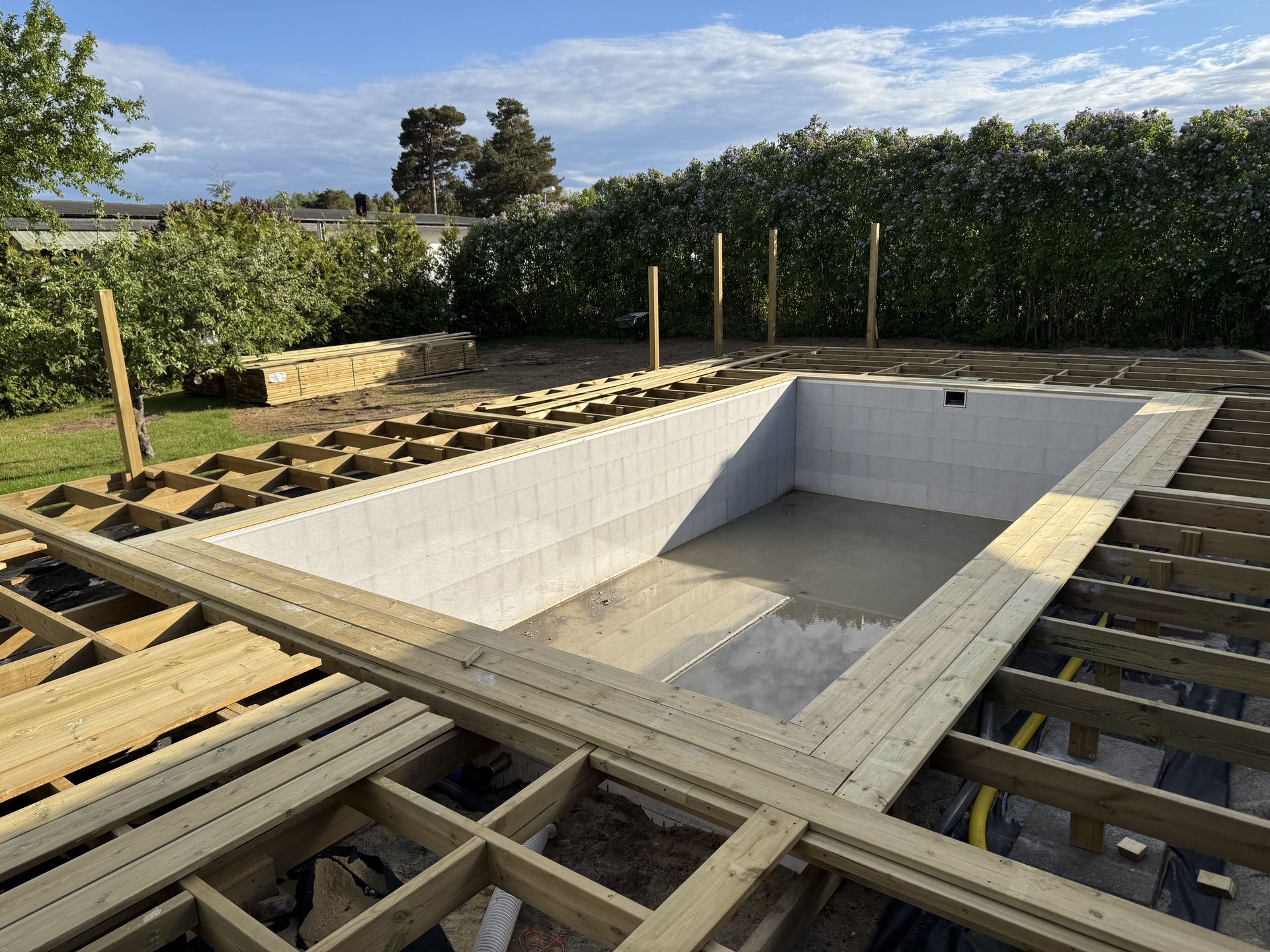 Terrace Around Pool Vikingstad by JB Build and Fix Ltd, Dorset