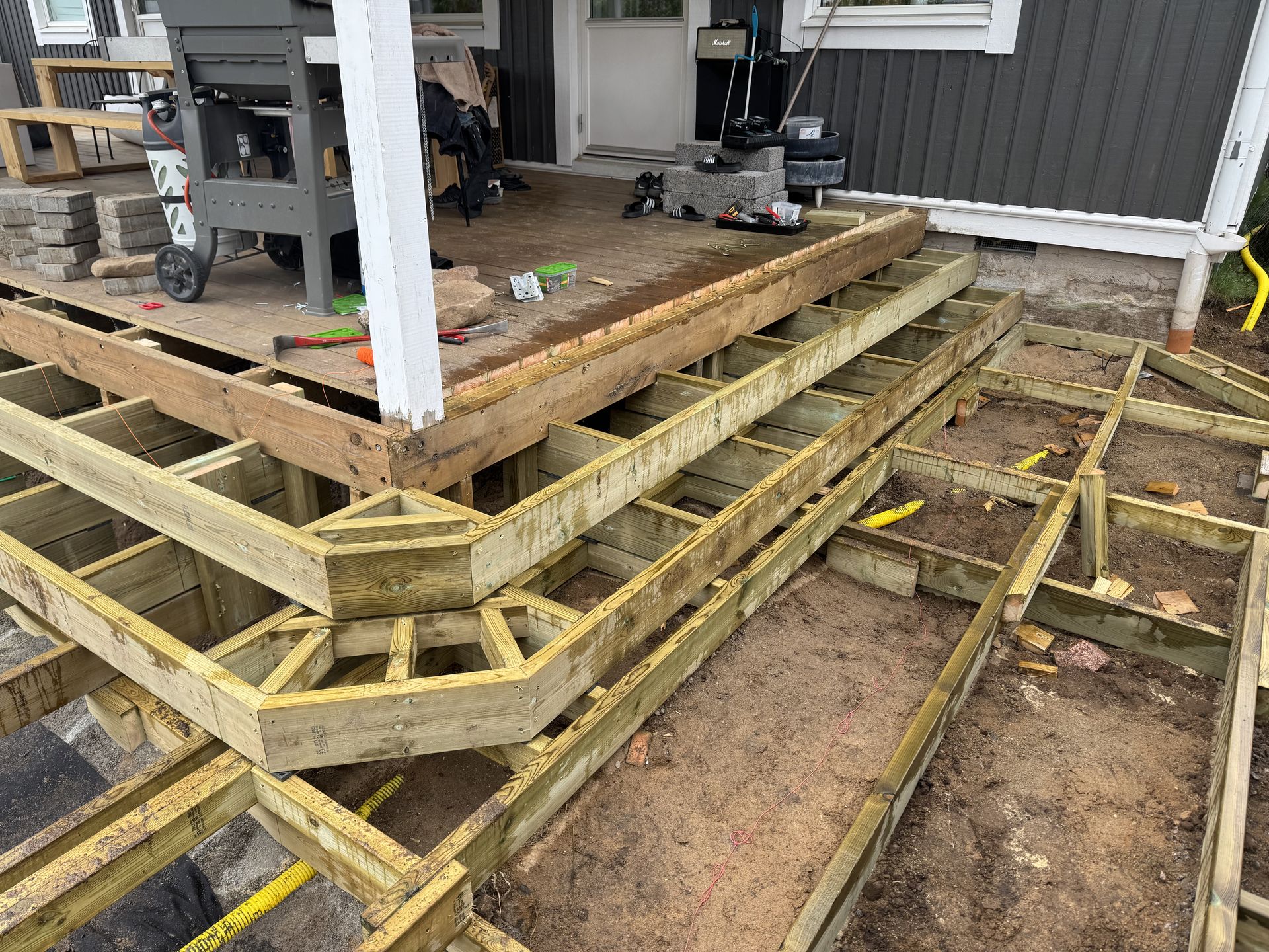 Terrace Around Pool Vikingstad by JB Build and Fix Ltd, Dorset