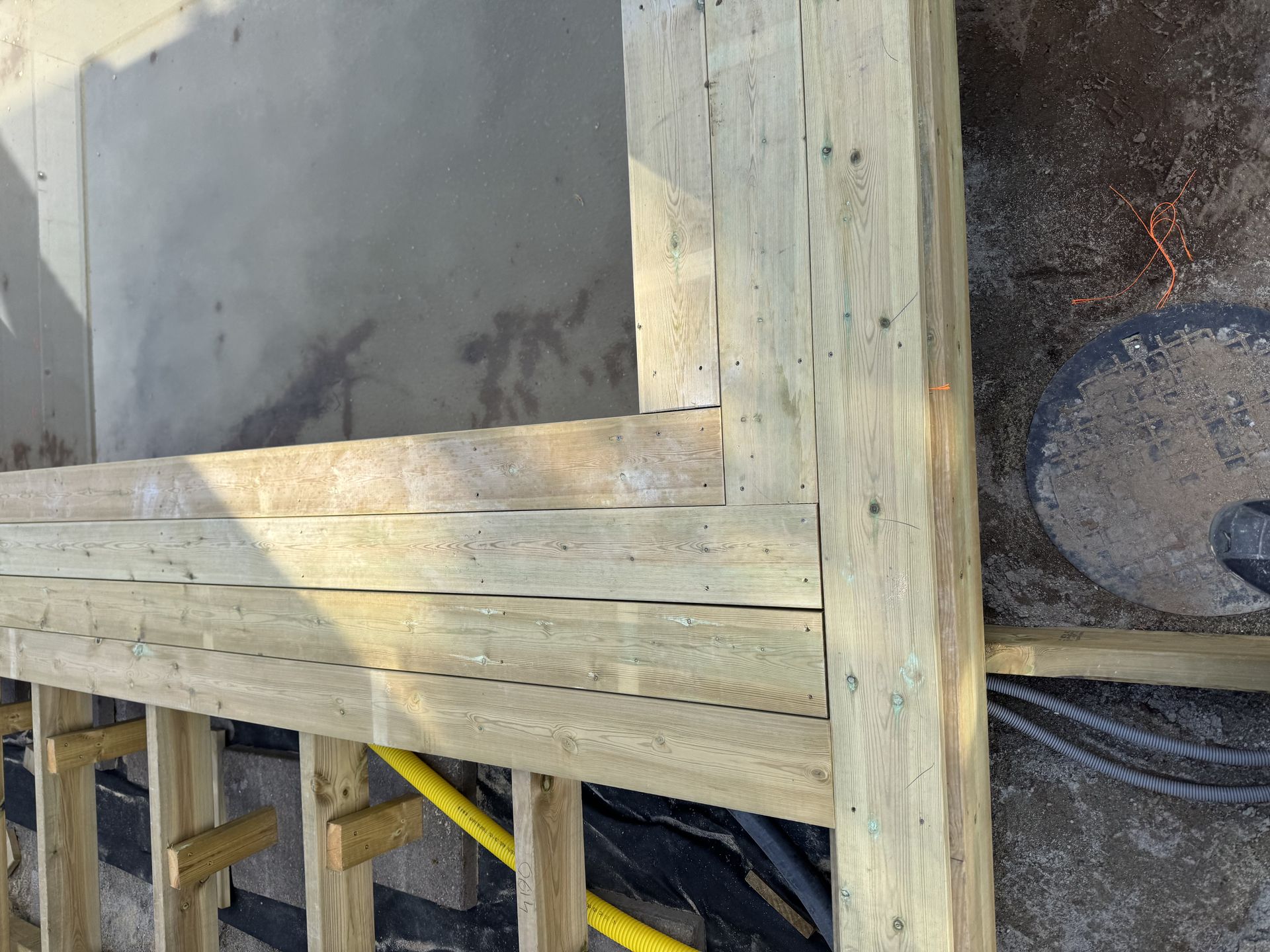 Terrace Around Pool Vikingstad by JB Build and Fix Ltd, Dorset