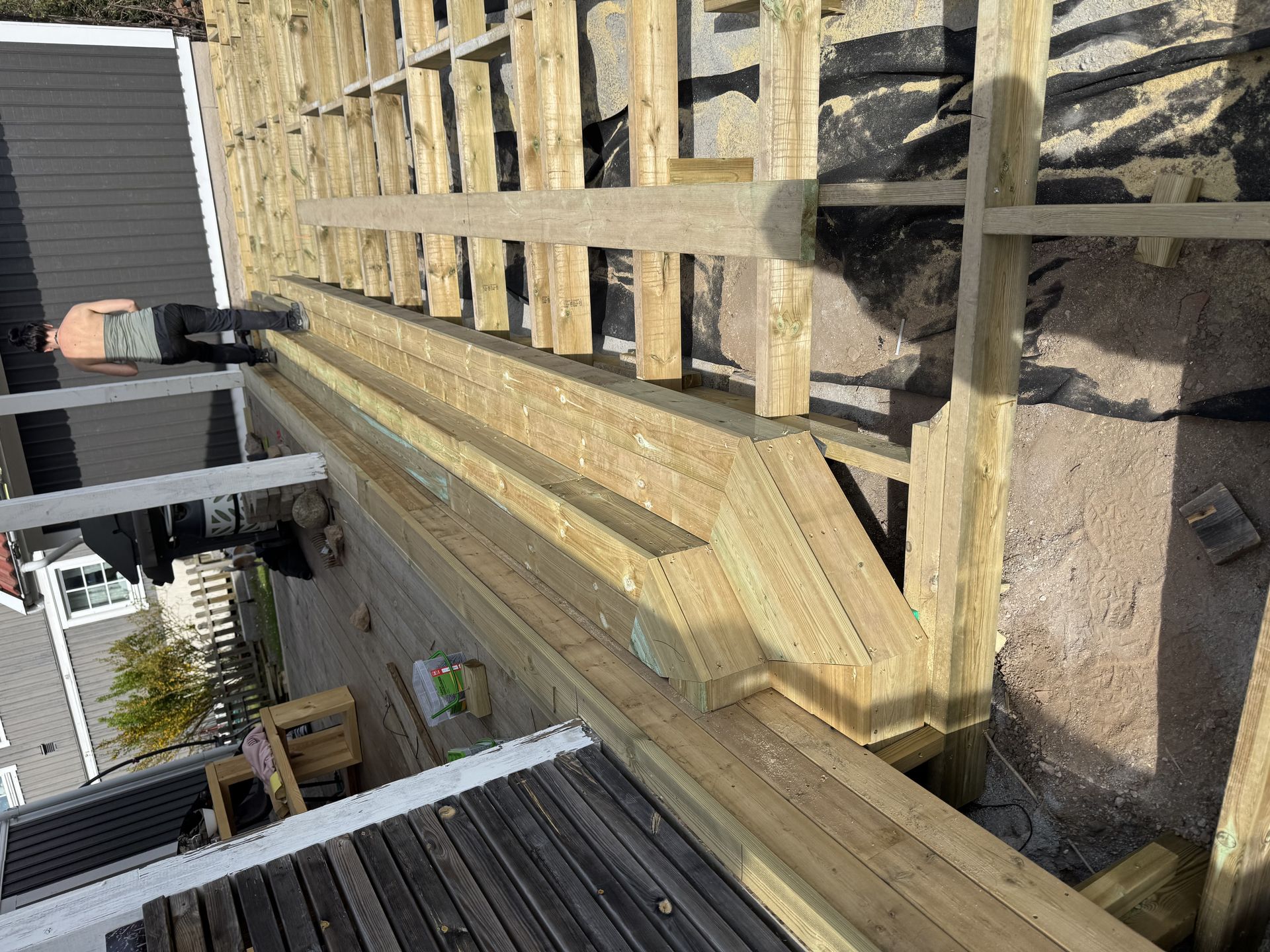 Terrace Around Pool Vikingstad by JB Build and Fix Ltd, Dorset